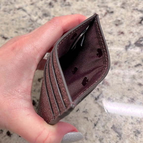 Kate Spade Shimmy Glitter Card Holder NWT - Picture 5 of 7